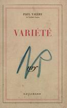 Couverture du livre « Variete 1 A26426 » de Valery aux éditions Gallimard