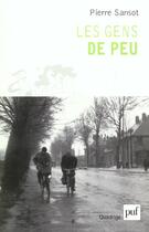 Couverture du livre « Les gens de peu » de Pierre Sansot aux éditions Puf