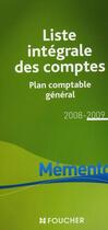 Couverture du livre « Liste intégrale des comptes (édition 2008-2009) » de Foucher aux éditions Foucher