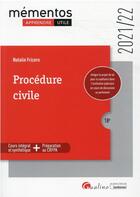 Couverture du livre « Procédure civile (édition 2021/2022) » de Natalie Fricero aux éditions Gualino