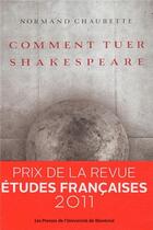 Couverture du livre « Études françaises » de Normand Chaurette aux éditions Pu De Montreal