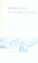 Couverture du livre « Essai de physiognomonie » de Topfer/Rodolphe aux éditions Eclat