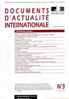 Couverture du livre « Documents d'actualite internationale t.3 » de Revue Documents D'Actualite Internationale aux éditions Documentation Francaise