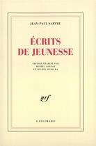 Couverture du livre « Écrits de jeunesse » de Jean-Paul Sartre aux éditions Gallimard