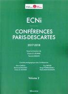 Couverture du livre « Ecni conferences paris-descartes 2017-2018 - vol02 » de Le Jeunne C. aux éditions Maloine