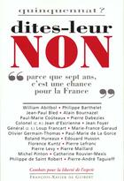 Couverture du livre « Quinquennat ? dites leur non 