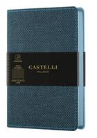 Couverture du livre « Carnet harris poche ligné slate blue » de  aux éditions Castelli Milano