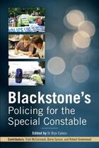 Couverture du livre « Blackstone's Policing for the Special Constable » de Underwood Bob aux éditions Oup Oxford