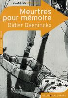 Couverture du livre « Meurtres pour mémoire » de Didier Daeninckx et Marius Beaumont aux éditions Belin Education