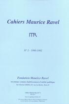 Couverture du livre « Cahiers Maurice Ravel » de Fondation Maurice Ra aux éditions Seguier