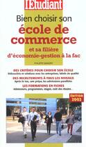 Couverture du livre « Bien choisir son ecole de commerce » de Philippe Mandry aux éditions L'etudiant