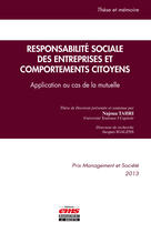 Couverture du livre « Responsabilité sociale des entreprises et comportements citoyens » de Najoua Tahri aux éditions Epagine