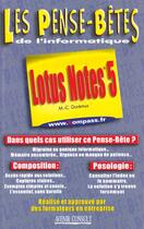 Couverture du livre « Lotus Notes 5 Niveau 1 » de Avenir Consult aux éditions Avenir Consult