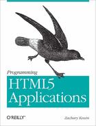 Couverture du livre « Programming HTML5 applications » de Zachary Kessin aux éditions O'reilly Media