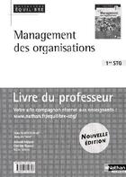 Couverture du livre « EQUILIBRE : management des organisations ; 1ère STG ; livre du professeur » de Jacques Saraf aux éditions Nathan