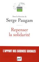 Couverture du livre « Repenser la solidarité » de  aux éditions Puf