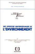 Couverture du livre « Approche Multiculturelle De L'Environnement » de René Passet aux éditions Economica