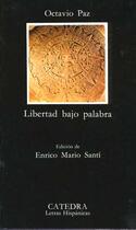 Couverture du livre « Libertad para palabra » de Octavio Paz aux éditions Ophrys