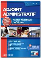 Couverture du livre « Adjoint administratif ; catégorie C ; concours examen professionnel 2011/2012 » de Olivier Berthou aux éditions Foucher