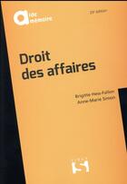 Couverture du livre « Droit des affaires (20e édition) » de Anne-Marie Simon aux éditions Dalloz