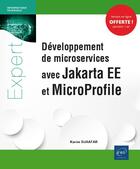 Couverture du livre « Developpement de microservices avec jakarta ee et microprofile » de Karim Djaafar aux éditions Eni