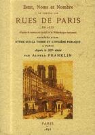 Couverture du livre « Estat, noms et nombre de toutes les rues de paris en 1636 » de Alfred Franklin aux éditions Maxtor
