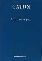 Couverture du livre « Economie rurale » de Caton aux éditions Errance