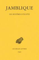 Couverture du livre « Les mytères d'Egypte » de Jamblique aux éditions Belles Lettres