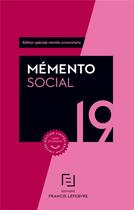 Couverture du livre « Mémento social ; étudiant (édition 2019) » de  aux éditions Lefebvre