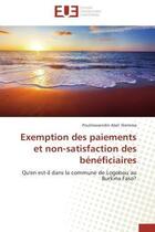 Couverture du livre « Exemption des paiements et non-satisfaction des beneficiaires » de Nanema-P aux éditions Editions Universitaires Europeennes