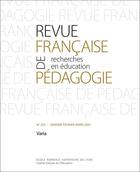 Couverture du livre « Revue francaise de pedagogie, n 210/2021. varia » de Pon Doussot Sylvain aux éditions Ens Lyon