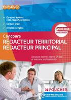 Couverture du livre « Rédacteur territorial ; rédacteur principal ; catégorie B (édition 2015/2016) » de Monique Langeraert aux éditions Foucher