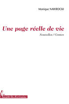 Couverture du livre « Une page réelle de vie » de Nawrocki aux éditions Societe Des Ecrivains