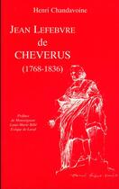 Couverture du livre « Jean lefebvre de cheverus » de Chandavoine Henr aux éditions Regionales De L'ouest