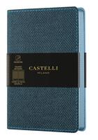 Couverture du livre « Carnet harris poche quadrillé slate blue » de  aux éditions Castelli Milano