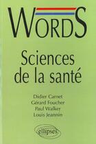 Couverture du livre « Word sciences de la sante » de Carnet/Foucher aux éditions Ellipses