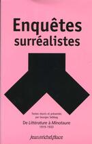 Couverture du livre « Enquêtes surréalistes » de Georges Sebbag aux éditions Nouvelles Editions Place