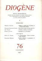 Couverture du livre « Diogene 76 » de Collectifs Gallimard aux éditions Gallimard