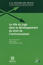 Couverture du livre « Le rôle du juge dans le développement du droit de l'environnement » de Maljean-Dubois S. aux éditions Bruylant