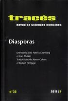 Couverture du livre « Traces, n 23/2012. diasporas » de Calafat Guillaume aux éditions Ens Lyon