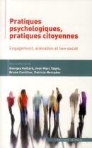 Couverture du livre « Pratiques psychologiques, pratiques citoyennes » de  aux éditions In Press