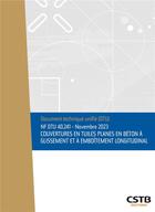 Couverture du livre « NF DTU 40.241 : Couvertures en tuiles planes en béton à glissement et à emboîtement longitudinal » de Collectif Cstb aux éditions Cstb