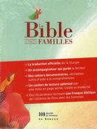 Couverture du livre « La bible des familles » de  aux éditions Desclee De Brouwer