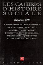 Couverture du livre « Cahiers d'histoire sociale n.3 » de  aux éditions Albin Michel