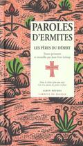 Couverture du livre « Paroles D'Ermites » de Jean-Yves Leloup aux éditions Albin Michel