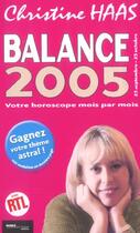 Couverture du livre « Balance 2005 » de Christine Haas aux éditions Hors Collection