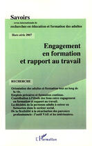 Couverture du livre « Engagement en formation et rapport au travail » de Revue Savoirs aux éditions L'harmattan