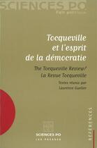 Couverture du livre « Tocqueville et l'esprit de la démocratie ; 