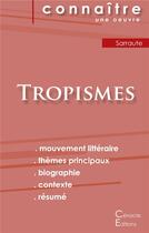 Couverture du livre « Fiche de lecture tropismes de Nathalie Sarraute ; (analyse littéraire de référence et résumé complet) » de  aux éditions Editions Du Cenacle