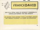 Couverture du livre « Franck David » de  aux éditions Musees Strasbourg